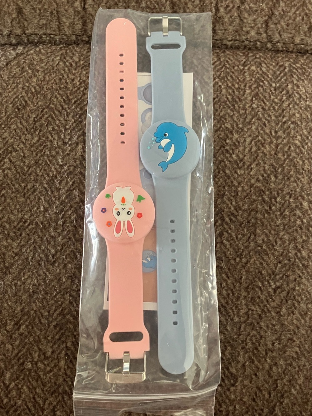 Montande Waterproof Kid Bracelet for AirTag, 2 Pack, Pink , Blue